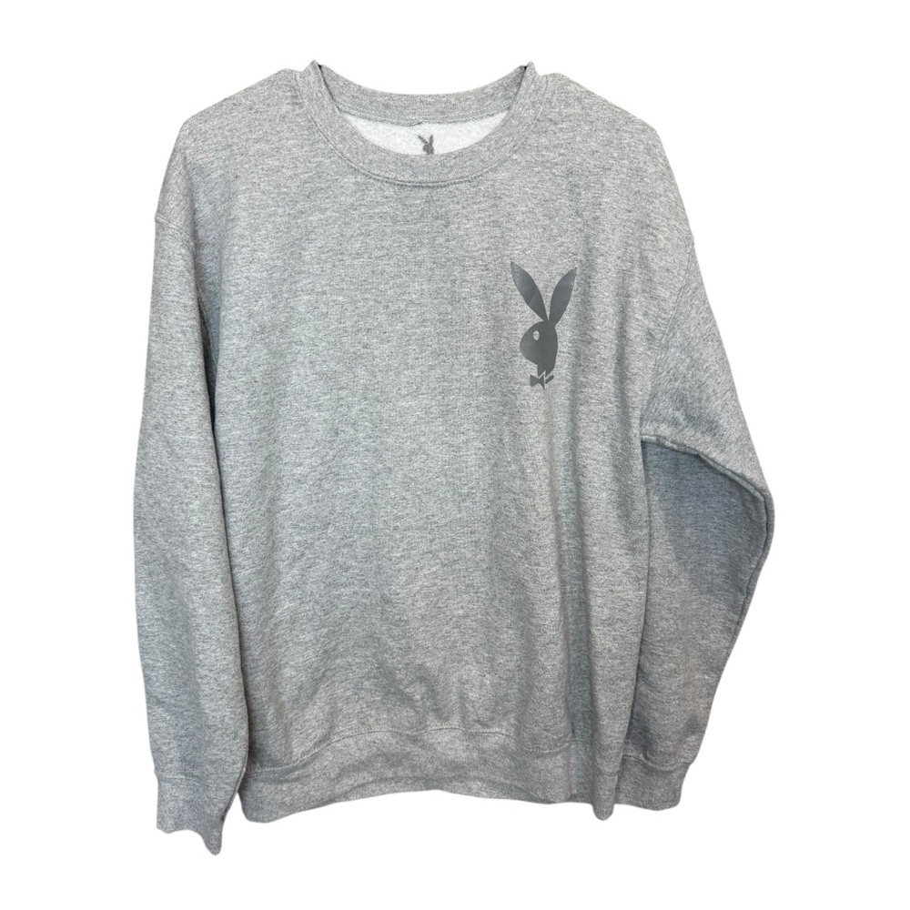 PLAYBOY Heather Gray Crewneck Sweater size medium‎